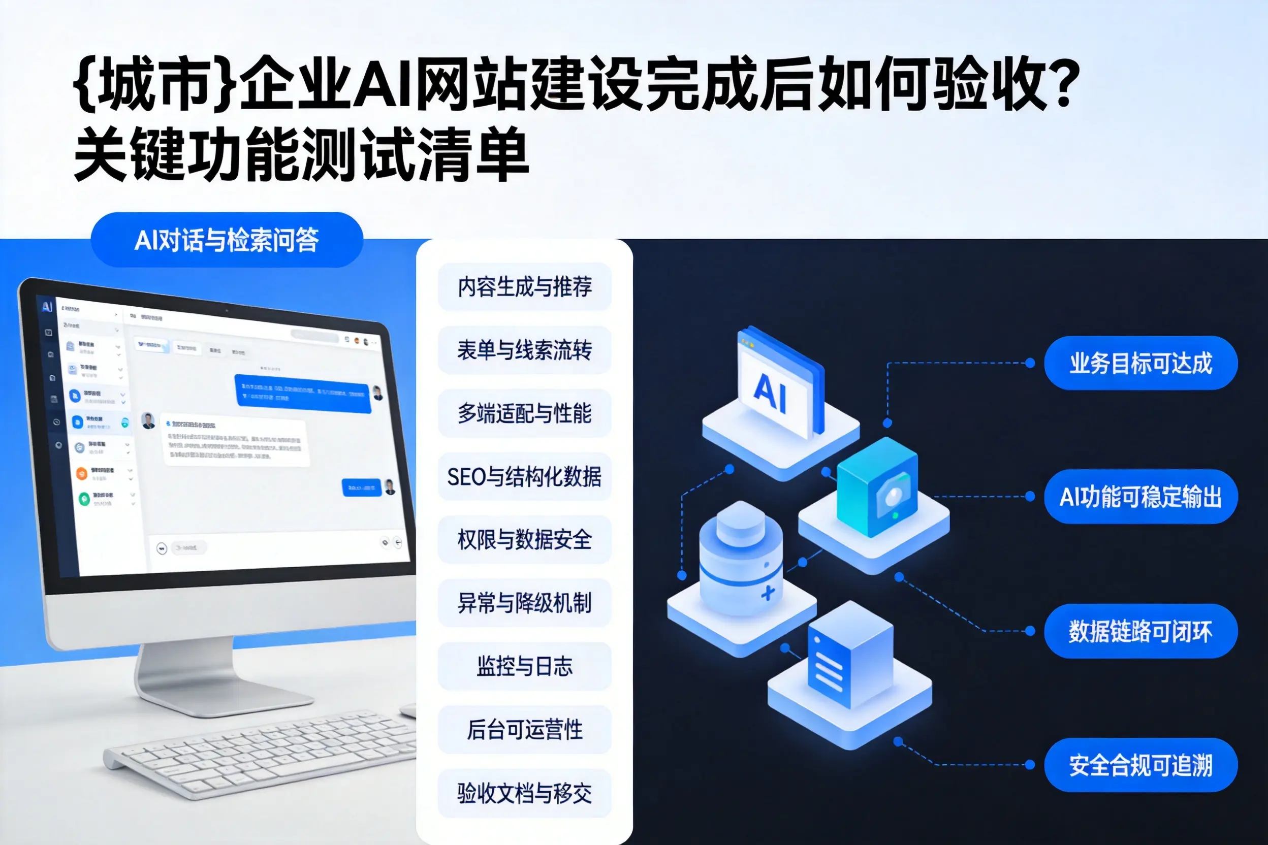 桂林企业AI网站建设完成后如何验收?关键功能测试清单